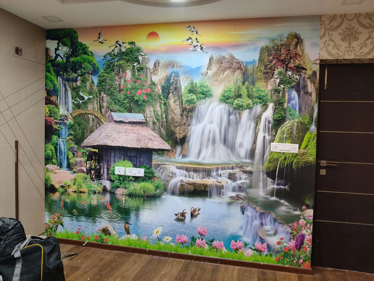Customized Wallpaper Mural on a Feature Wall